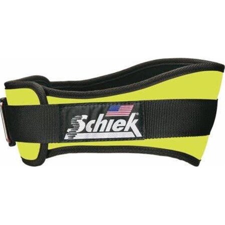 Schiek Sports Schiek S-2004YEM 4.75 in. Original Nylon Belt; Neon Yellow - Medium S-2004YEM
